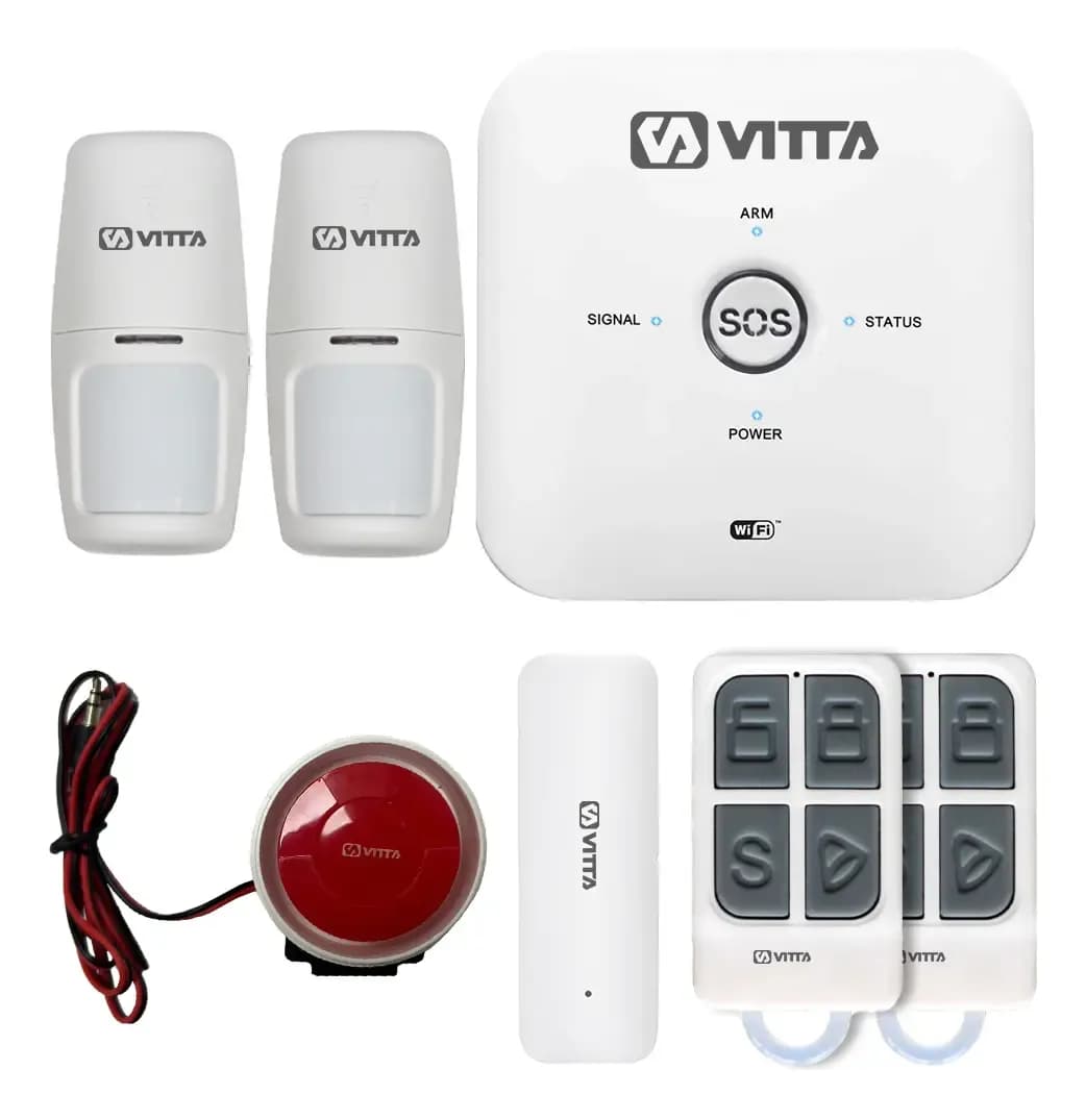 ALARMA INALAMBRICA CON SENSOR DE MOVIMIENTO SIRENA + 2 CONTROLES