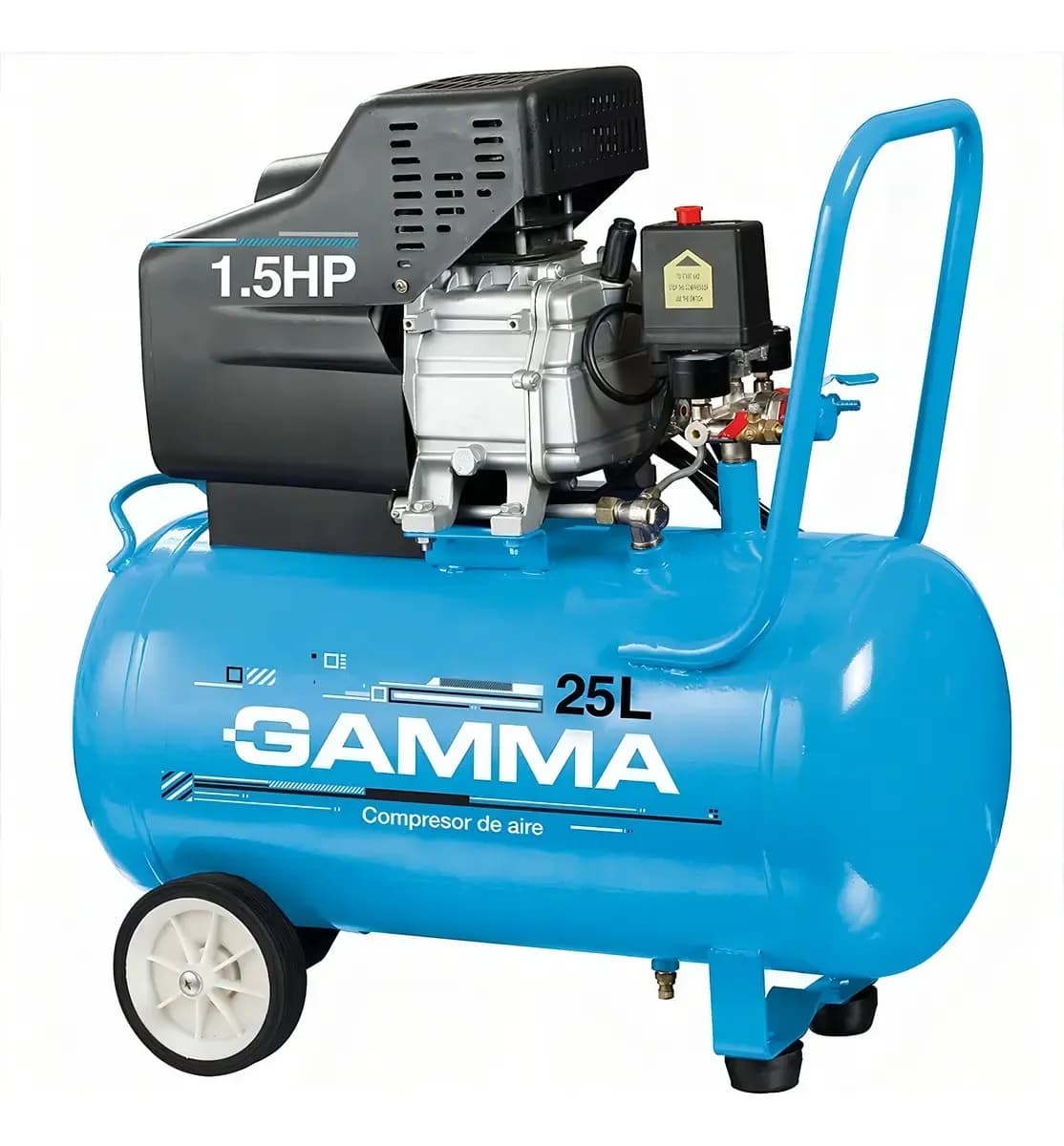COMPRESOR DE AIRE GAMMA G285AR 1,5 HP 25 L 50 HZ - CELESTE - MONOFASICO