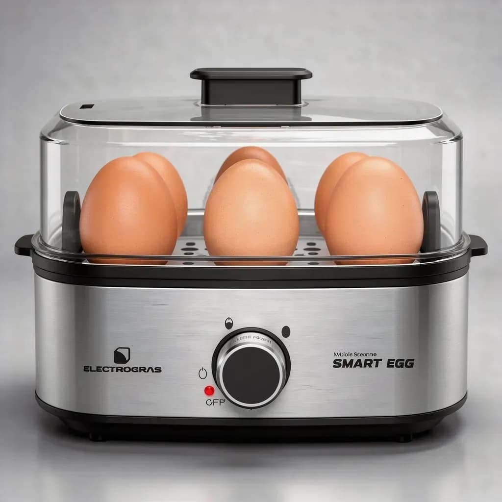 Hervidor De Huevos Electrobras Smart Egg Ebeg-06 - 300w - Plateado