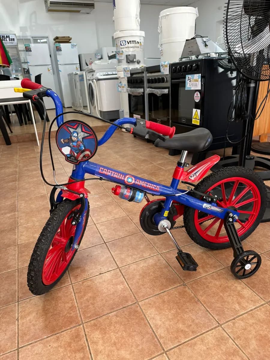 BICICLETA RODADO 16 NIÑO CAPITAN AMERICA