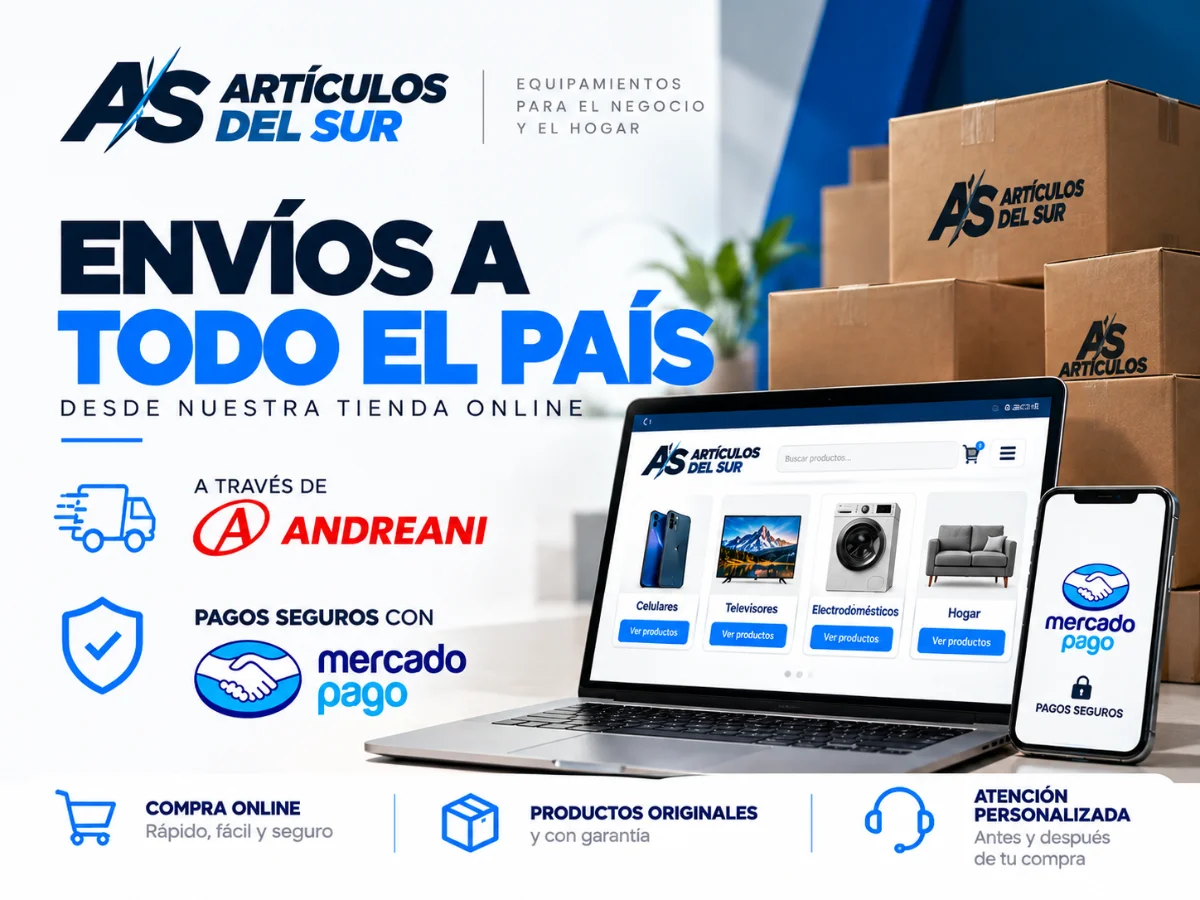 Artículos del Sur: celulares, tecnología y electrodomésticos. Comprá online con Mercado Pago y recibí tu pedido en todo el país por Andreani